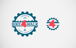 Bike4Walk diseño logo marca reduccion Señor Creativo